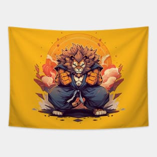 karate lion Tapestry