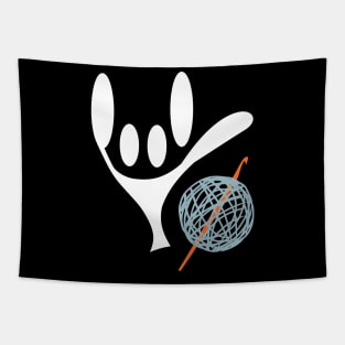 ASL Sign Language Love Crocheting Tapestry