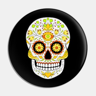 Sugar Skull Art, dia de los muertos Pin