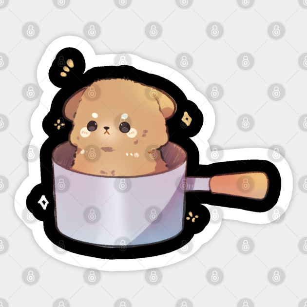Puppy in a Pot - Puppy - Sticker
