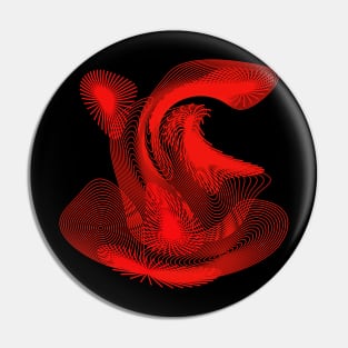 Mushrooms of Fire Abstract Pin