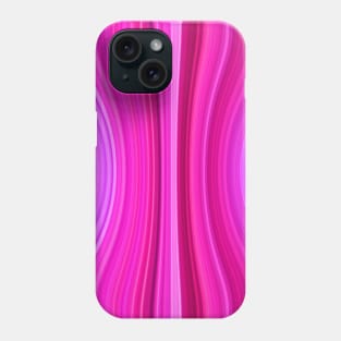 Shades of Bright Pink and Purple Curvy Stripes Phone Case