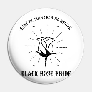 Black Rose Pride Pin