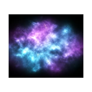 Vibrant Pink, Purple and Blue Galaxy T-Shirt