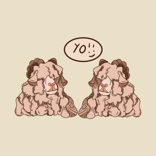 Two sheep having a conversation. T-Shirt