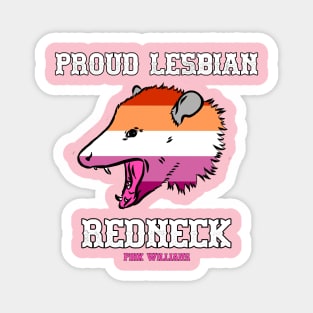 PROUD LESBIAN REDNECK Magnet