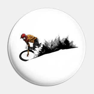 Mountain bike race Pin