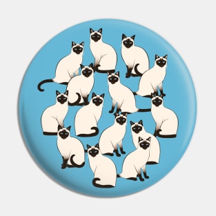 Siamese Cats Group Pin