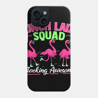 Womens Funny Lunch Lady Squad graphic I Magical Cafeteria Flamingo Phone Case