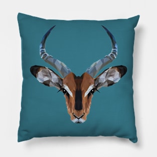 Impala Low Poly Art Pillow