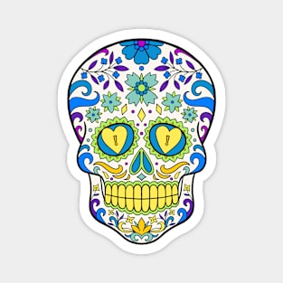 Sugar Skull Art Magnet