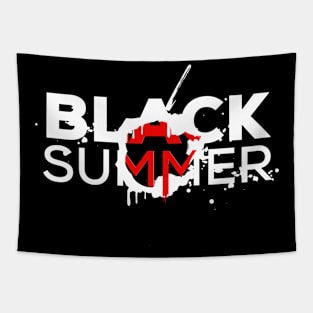 Black Summer Zombie Apocalypse Tapestry