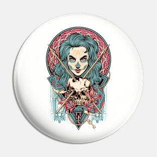 Muerte Girl Pin