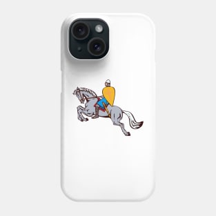 Crusader Knight Riding Horse  Retro Phone Case