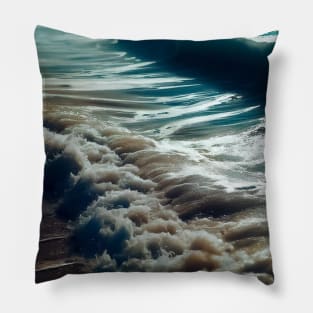 Ocean vibes waves pattern Pillow