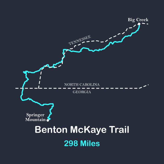 Route Map of the Benton McKaye Trail by numpdog