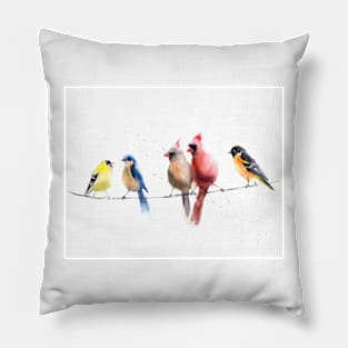 Birds on a wire Pillow