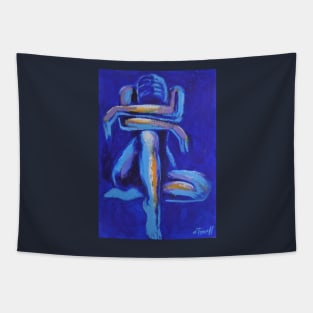 Blue Mood 7 - Female Nude Tapestry