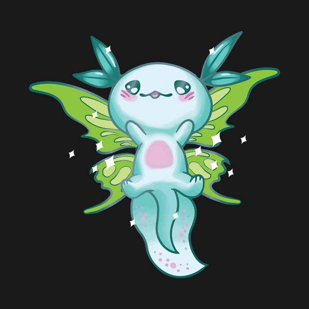 Fairycore Aesthetic Cute kawaii Fairy Axolotl by Alex21