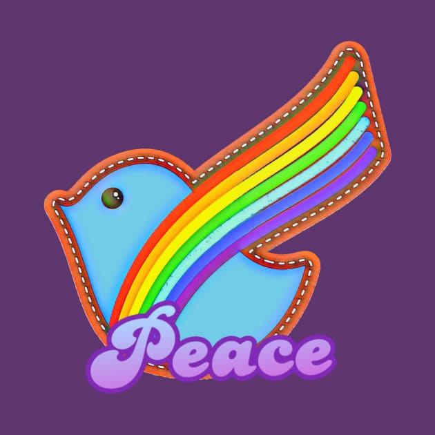 Rainbow Dove of Peace by AlondraHanley