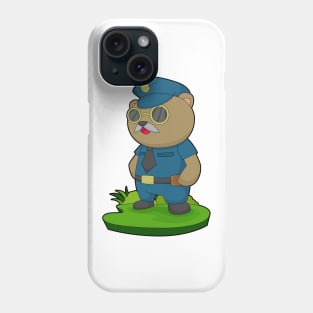 Bear Cop Sunglasses Police Phone Case