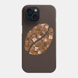 Coffee Bean Doodle Phone Case