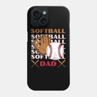 My Favorite Softball Player Calls Me Dad Gift for Softball Father daddy Phone Case