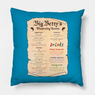 Big Betty's Menu Pillow