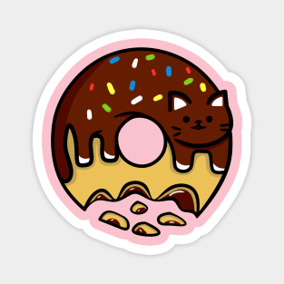 Chocolate donut cat Magnet