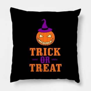 Trick or Treat Pumpkin Witch Hat Pillow