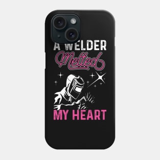 A Welder Melted My Heart T Shirt For Women Men T-Shirt Phone Case