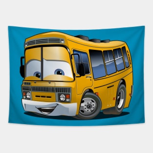 Cartoon bus Tapestry