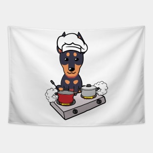 Funny Guard dog is cooking Tapestry