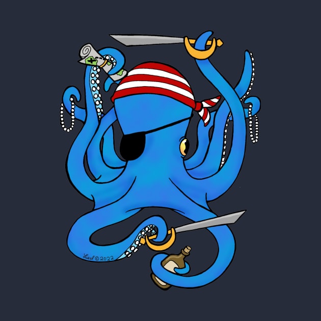 Pirate Octopus by HonuHoney