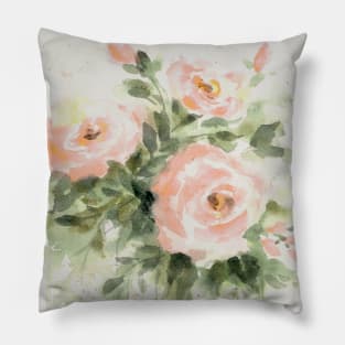 Washy Peach Roses A Pillow