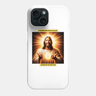 Faith over fear, Jesus is near Phone Case