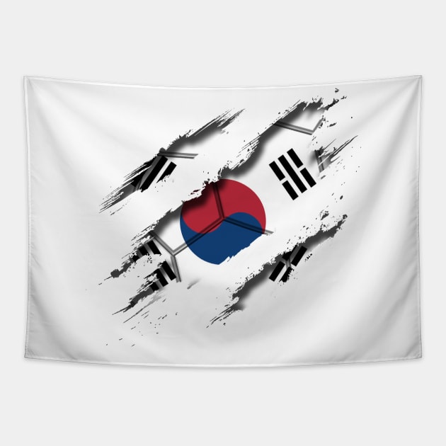 South Korea Football Tapestry by blackcheetah