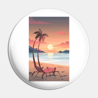 Sunset at the beach Pin