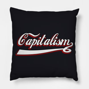 Capitalism typography Pillow