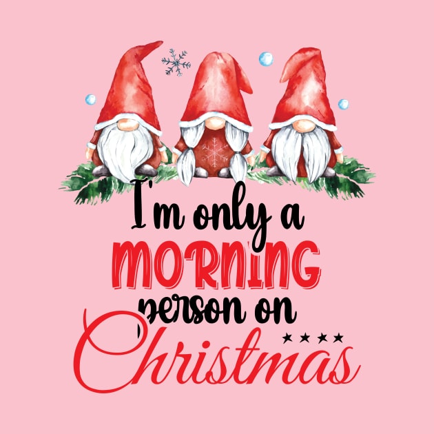 I'm Only A Morning Person On Christmas, December 25th Funny Gnomes Christmas Saying by printalpha-art