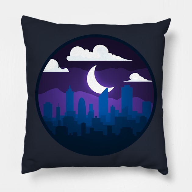 City - Landscape Pillow by Lionti_design