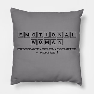 Emotional Women Scrabble Pillow