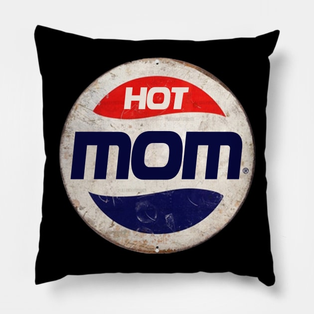 HOT MOM or PEPSI Pillow by IJKARTISTANSTYLE
