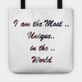 I am the most unique in the world 'USA Tote