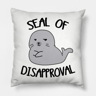 Seal Of Disapproval | Funny animal puns Pillow