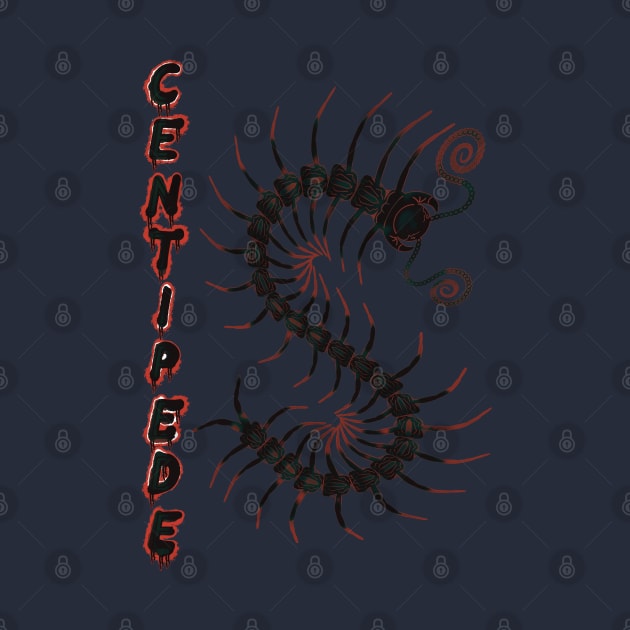 Dark Rust Centipede with Spray Paint by IgorAndMore