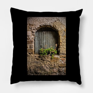 Window in Poffabro, North East Italy Pillow