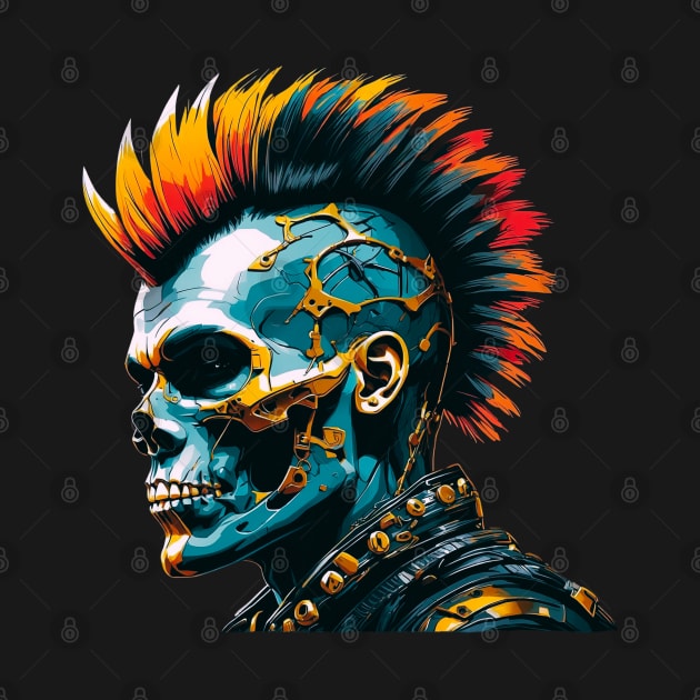 A skull with a mohawk. by TaansCreation 