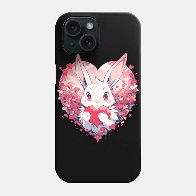 Cute Love Bunny Easter Valentine Phone Case by Nightarcade