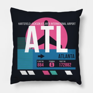 Atlanta (ATL) Airport // Sunset Baggage Tag Pillow